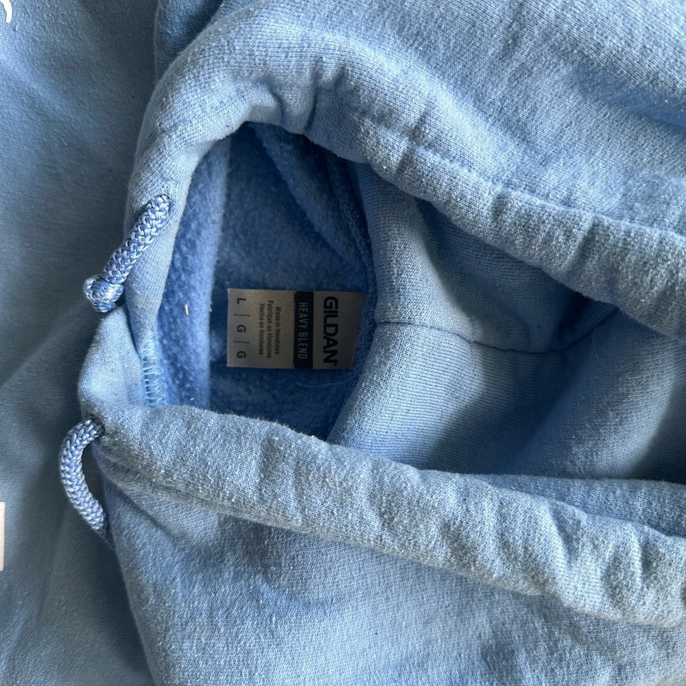 Custom Gildan MLB LA Los Angeles dodgers hoodie in baby blue - Picture 3 of 3